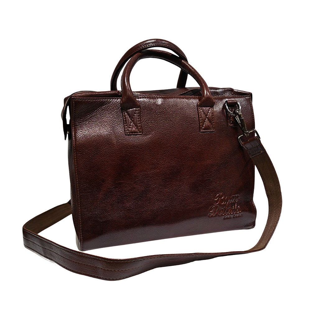 Ryan Details Premium Leather Detailing Bag - Chestnut Brown
